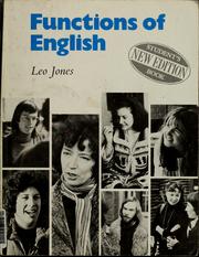 Cover of: Functions of English by Leo Jones