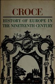 Cover of: History of Europe in the nineteenth century