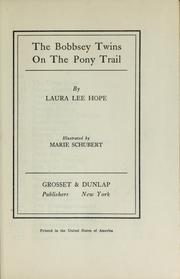 Cover of: The Bobbsey twins on the pony trail