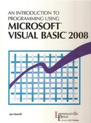 Cover of: Introduction to Programming Using Microsoft Visual Basic 2008