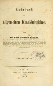 Cover of: Lehrbuch der allgemeinen Krankheitslehre
