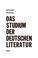 Cover of: Das Studium der deutschen Literatur