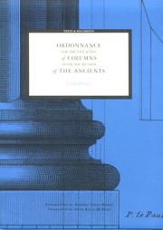 Cover of: Ordonnance for the Five Kinds of Columns after the Method of the Ancients (Texts and Documents)