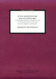 Cover of: Style-Architecture and Building-Art | Hermann Muthesius