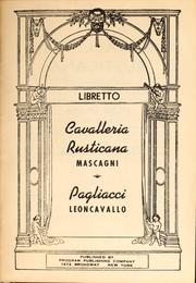 Cover of: Cavalleria rusticana: opera in one act