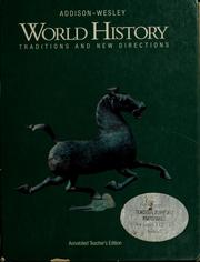 Cover of: World history: traditions and new directions