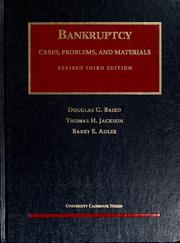 Cover of: Cases, problems, and materials on bankruptcy