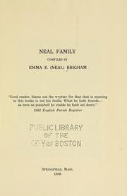 Cover of: Neal Family History