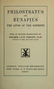 Cover of: Philostratus and Eunapius by Philostratus the Athenian