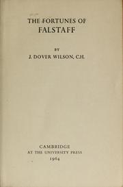 Cover of: The fortunes of Falstaff by Wilson, John Dover, Wilson, John Dover