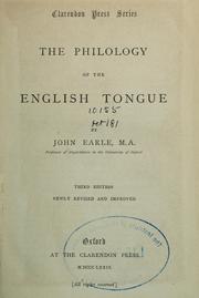 Cover of: The philology of the English tongue by Earle, John