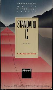 Cover of: Standard C by P. J. Plauger, Jim Brodie, P. J. Plauger