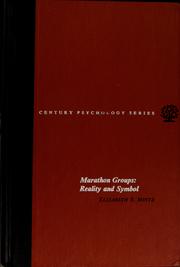 Cover of: Marathon groups by Elizabeth E. Mintz