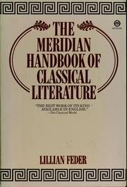 Cover of: The Meridian handbook of classical literature