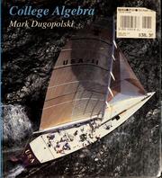 Cover of: College algebra
