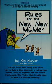 Cover of: Rules for the new new MLMer