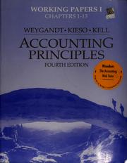 Cover of: Working papers to accompany Accounting principles, 4th ed by Jerry J. Weygandt