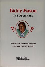 Cover of: Biddy Mason: the open hand