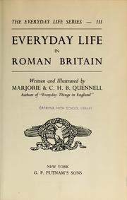 Cover of: Everyday Life in Roman Britain by Marjorie Quennell