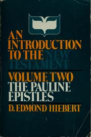 Cover of: The Pauline Epistles by D. Edmond Hiebert