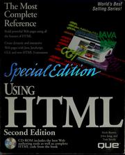 Cover of: Special edition using HTML 3.2