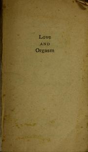 Cover of: Love and orgasm