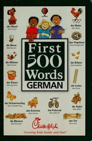 Cover of: First 500 words - German by Heather Amery
