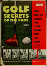 Cover of: Golf secrets of the pros