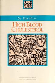 Cover of: So you have high blood cholesterol