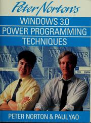 Cover of: Peter Norton's Windows 3.0 power programming techniques by Peter Norton