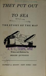 Cover of: They put out to sea by Roger Duvoisin