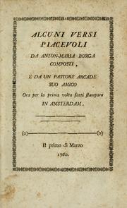 Cover of: Alcuni versi piacevoli