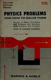 Cover of: Physics problems by Bennett, Clarence E.