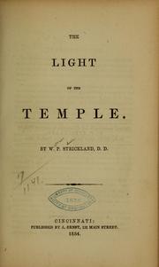 Cover of: The light of the temple...