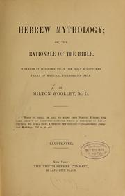 Cover of: Hebrew mythology by Milton Woolley