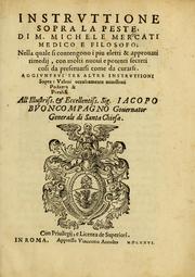 Cover of: Instruttione sopra la peste by Michele Mercati