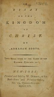 Cover of: An essay on the kingdom of Christ