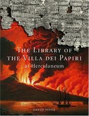 Cover of: The library of the Villa dei Papiri at Herculaneum by David Sider