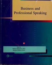 Cover of: Business and professional speaking