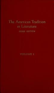 Cover of: The American tradition in literature by Sculley Bradley