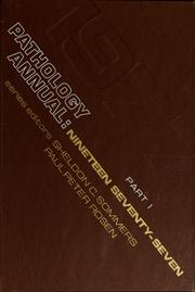 Cover of: Pathology annual