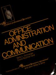Cover of: Certified Professional Secretary examination review series: Office administration and communication