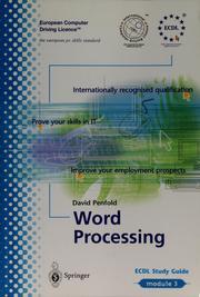 Cover of: ECDL module 3.: Word processing : ECDL--the European PC standard