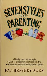 Cover of: Seven styles of parenting