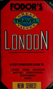 Cover of: Fodor's great travel values, London