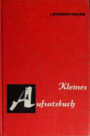 Cover of: Kleines Aufsatzbuch