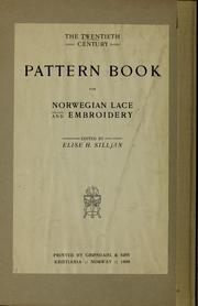 Cover of: The Twentieth century pattern book for Norwegian lace and embroidery