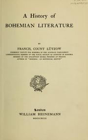 Cover of: A history of Bohemian literature by Francis Lützow