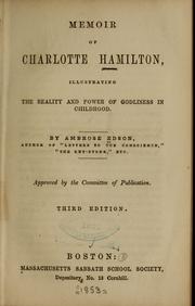 Memoir of Charlotte Hamilton by Ambrose Edson