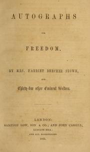 Cover of: Autographs for freedom